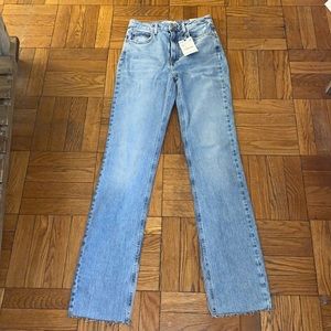 NWT ZARA SLIM FLARED SLITTED HIGH RISE Z1975 JEANS